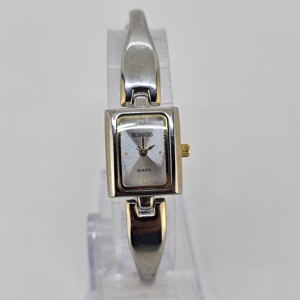 Rumours Women's Analog Watch 17MM Gray Dial Gray Bracelet Band 6.25" NEW Battery